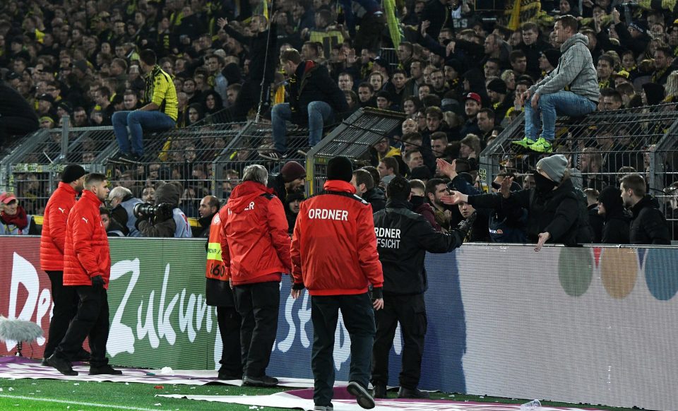  Dortmund fans were furious and needed restraining