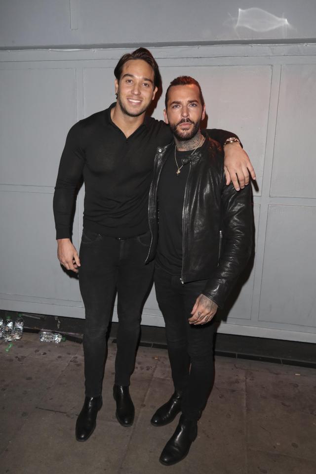  James and Pete Wicks cut stylish figures at the entrance