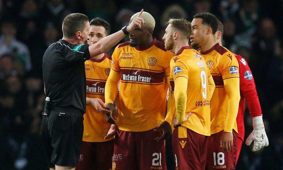  Cedric Kipre was sent off in Sunday's cup game