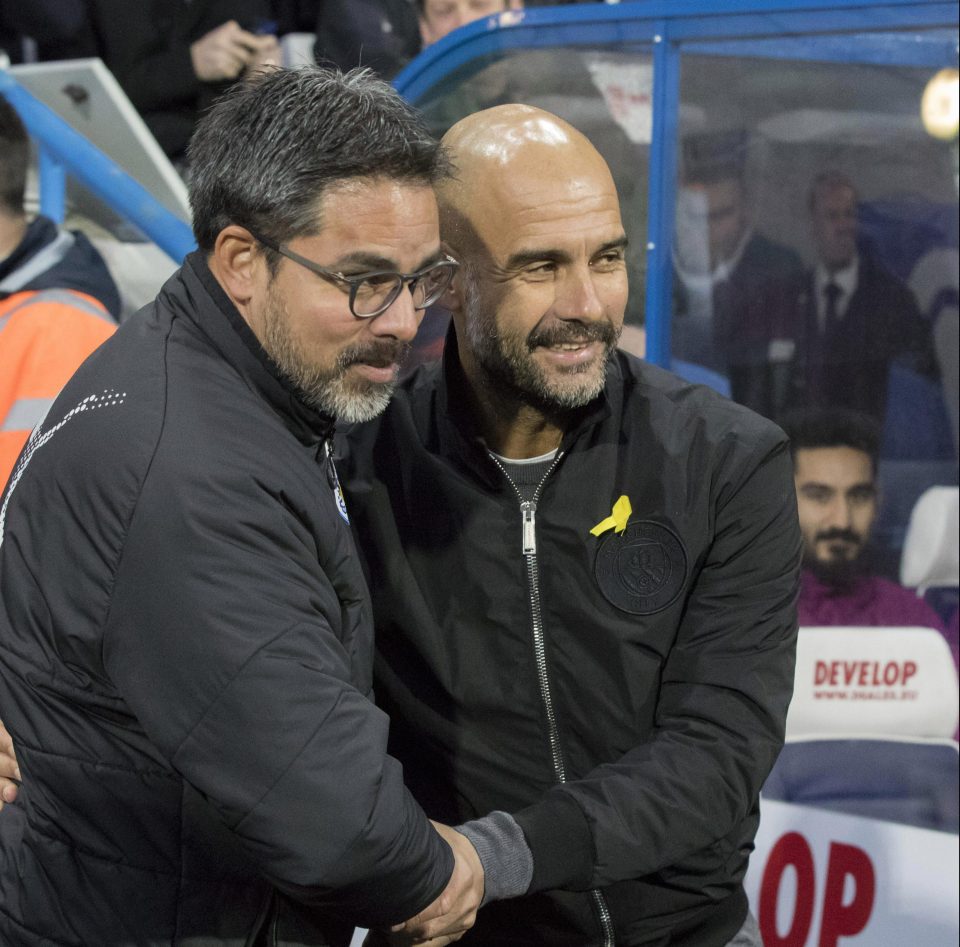  Guardiola's side escaped Huddersfield with the full three points