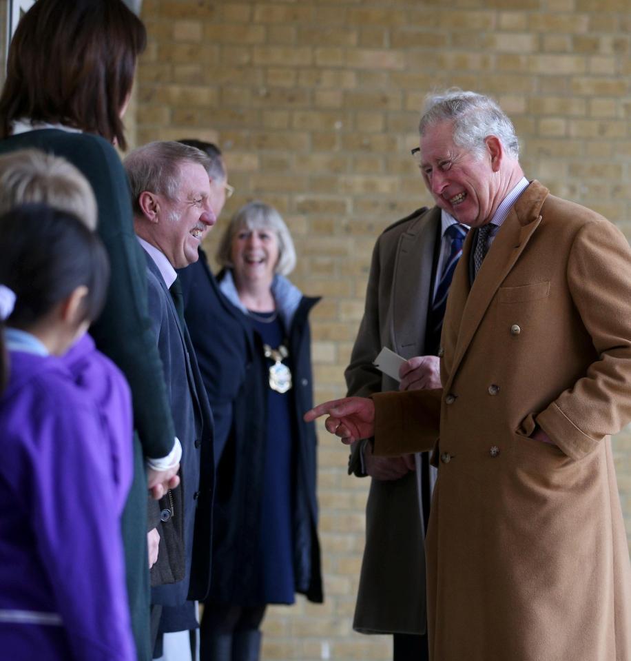  Prince Charles was visiting Damers First School to meet staff, students and parents when the palace announced his son's engagement