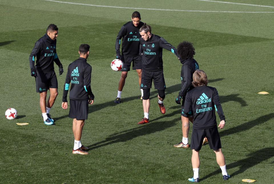  Gareth Bale trained with Real Madrid today ahead of his latest return from injury