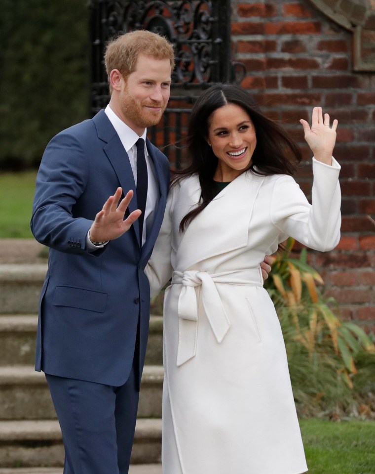 The royal waved with his new fiancee as they posed for the cameras