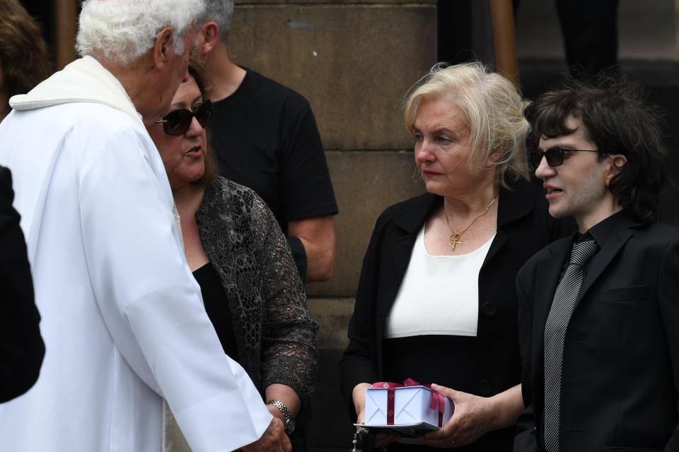  Malcom's son Ross and widow Linda at today's funeral