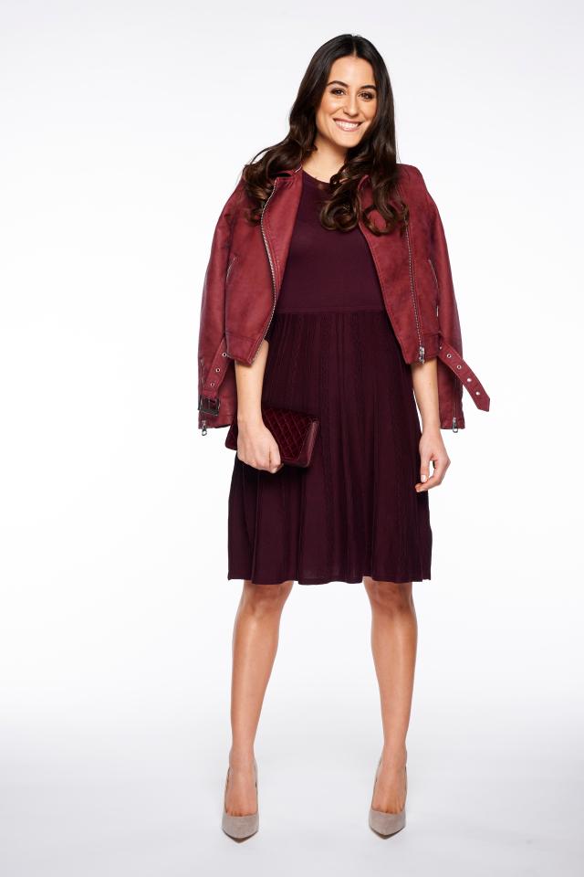  Jacket, £65, Next; dress, £59, Monsoon; court heels, £19.99, New Look