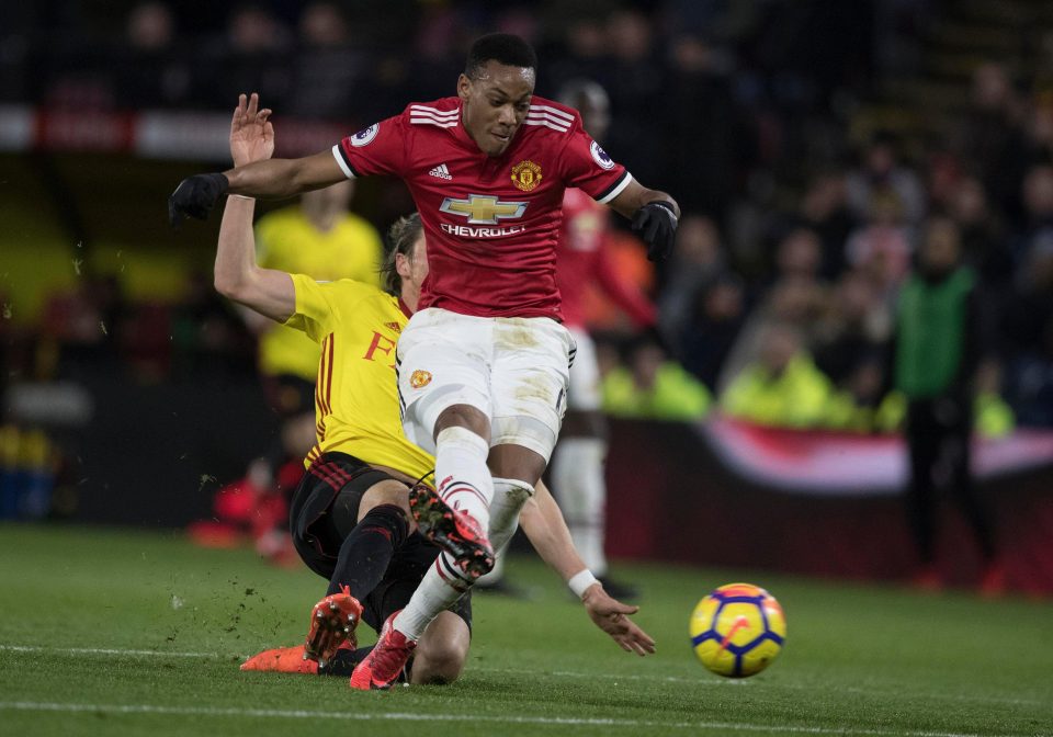  Anthony Martial added a third for the Red Devils before half time