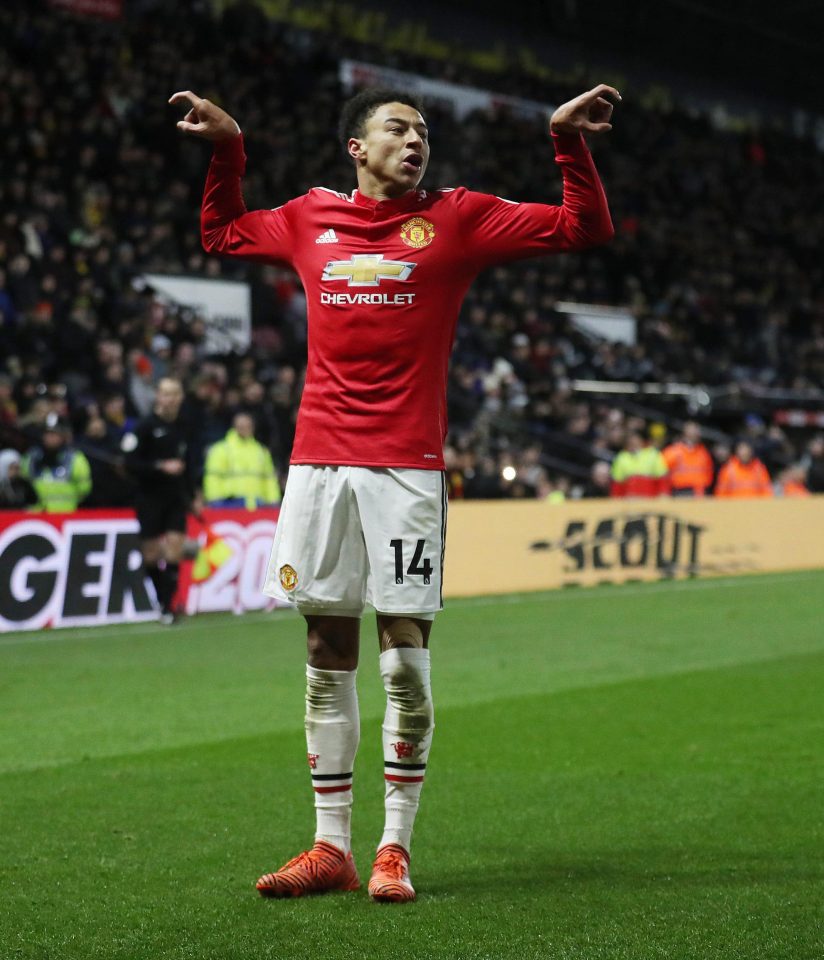  Jesse Lingard continued his celebrations after his stunning goal