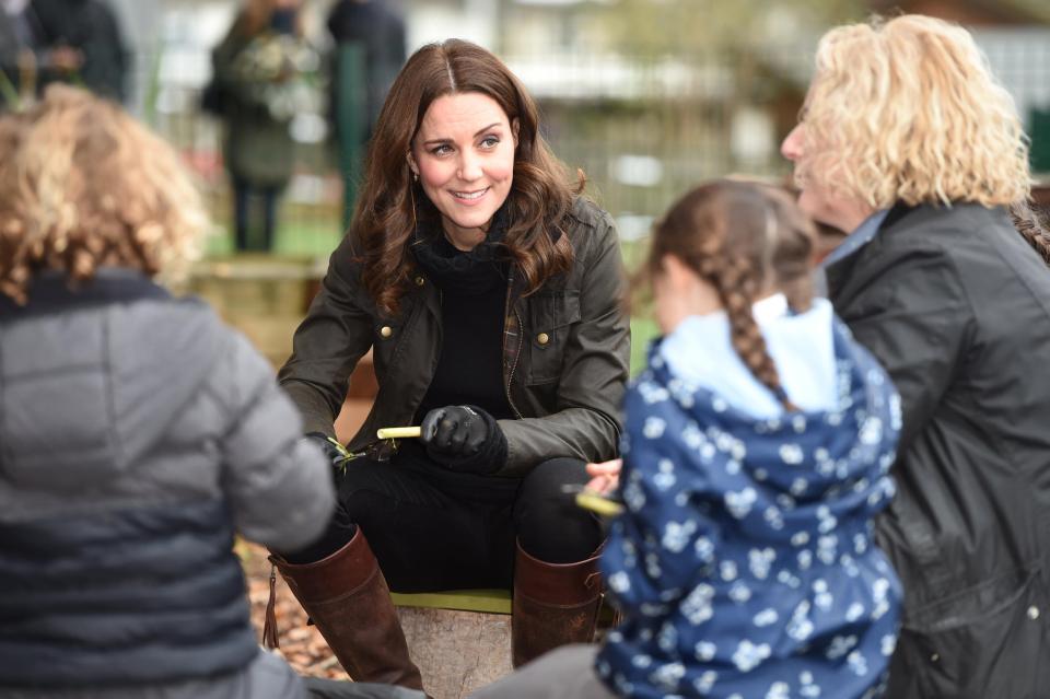  Kate spoke with staff and students during her visit