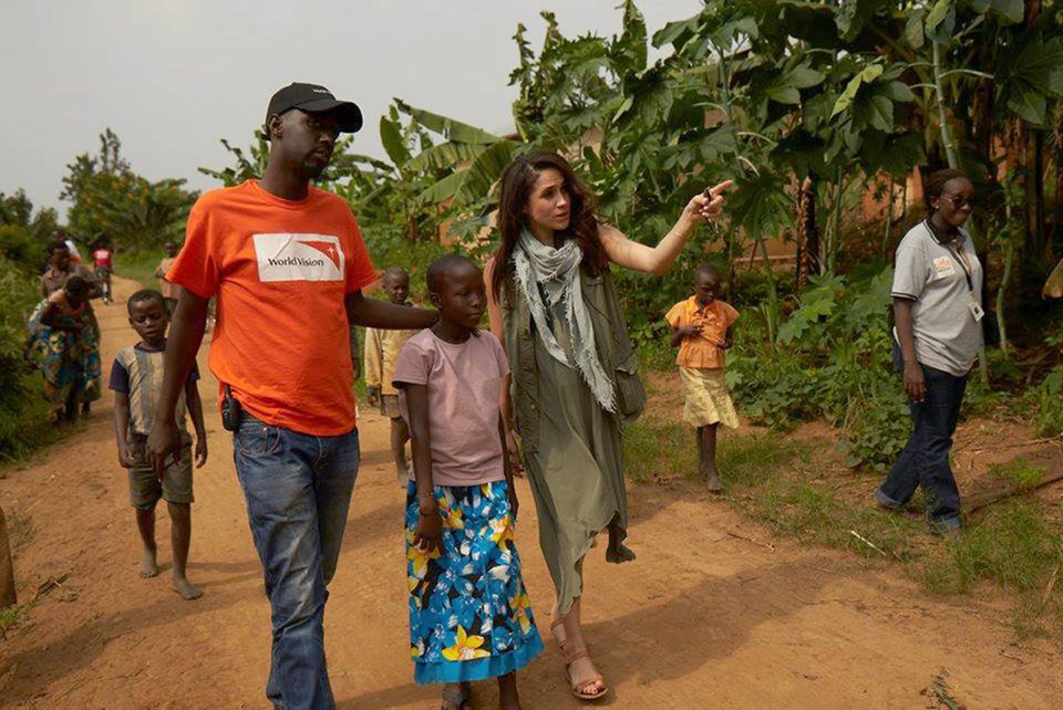 Meghan, seen here on a visit to Rwanda with World Vision in 2016, has been praised by the charity for her work