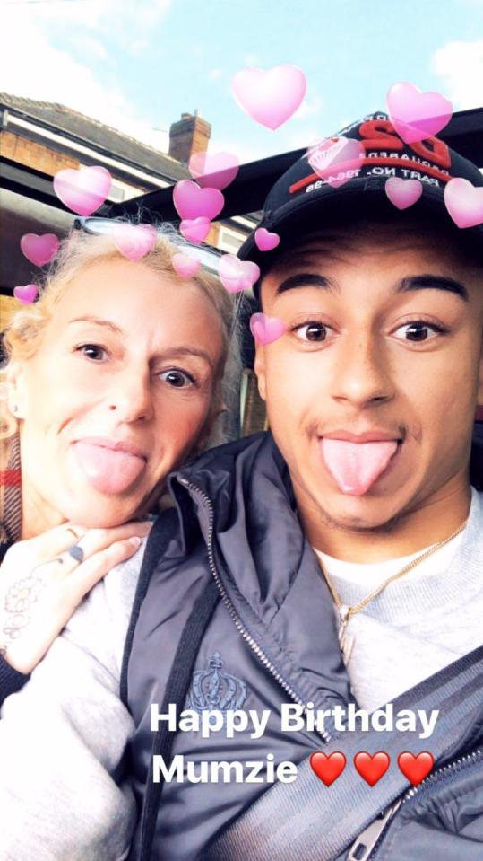  Jesse Lingard took his mum out for her birthday on Wednesday