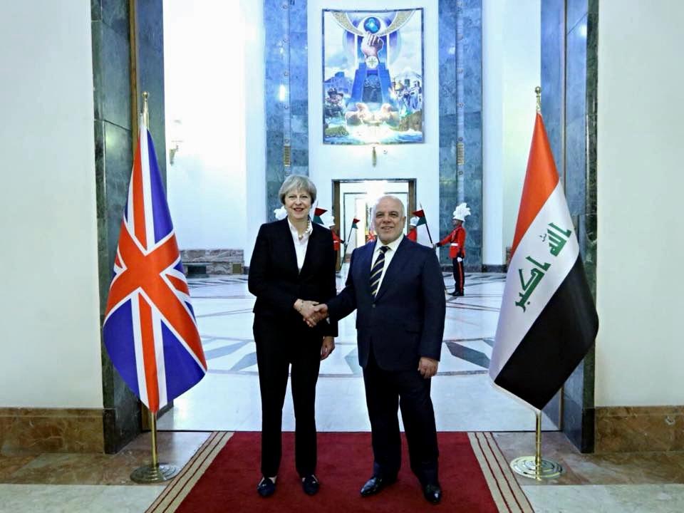  The pair met on a surprise visit to Iraq by the PM today