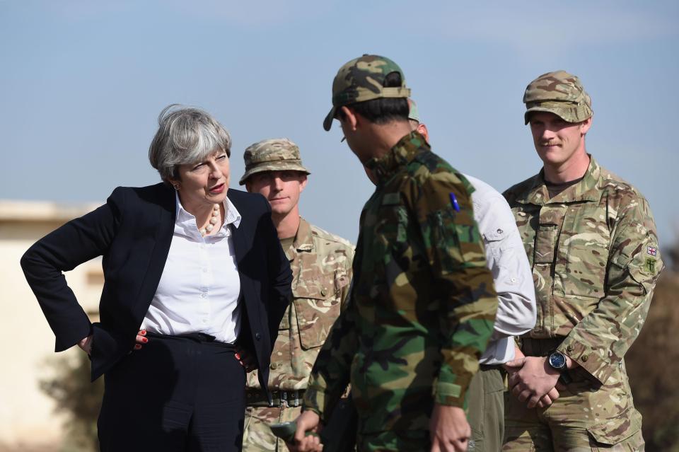  She met British troops training Iraqi security forces at Camp Taji near Baghdad