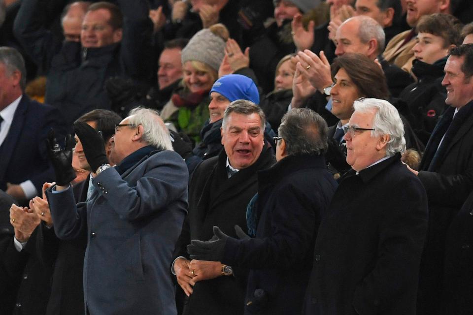  The goal came in front of new Everton boss Sam Allardyce