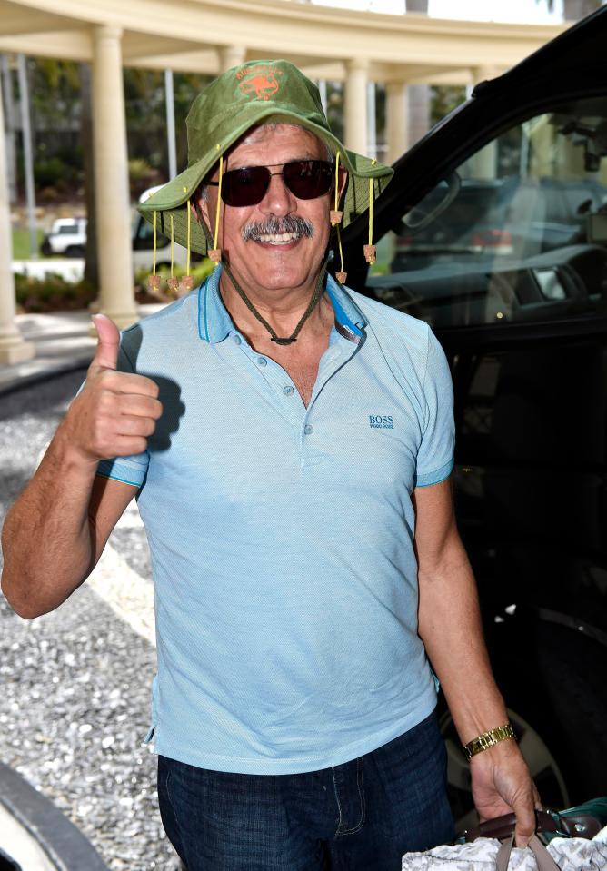  Bubbly Carlos Miranda flashed a beaming smile and an enthusiastic thumbs up