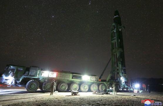  The weapon is moved into position by a military truck