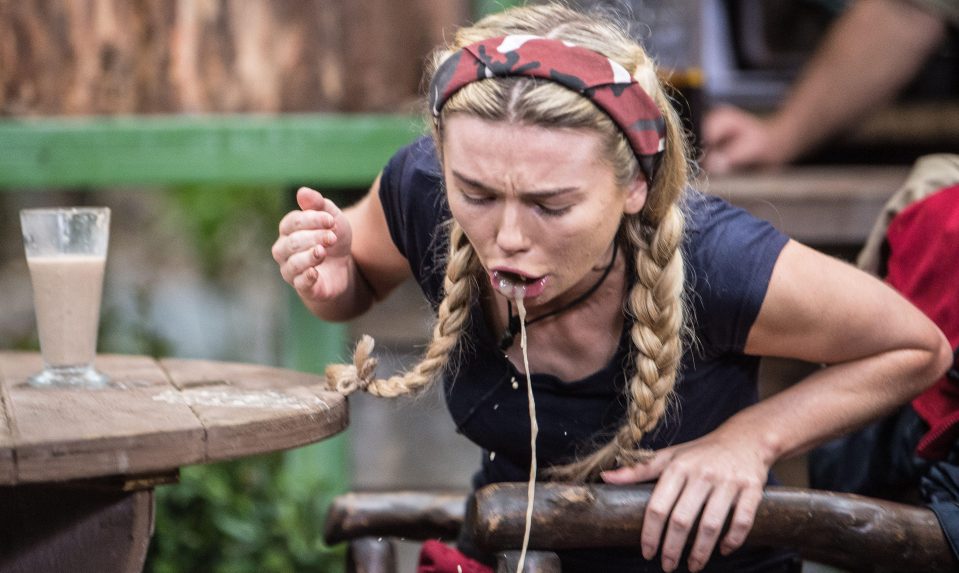  She couldn't finish a smoothie of blended pigs testicles and ended up spitting it straight out