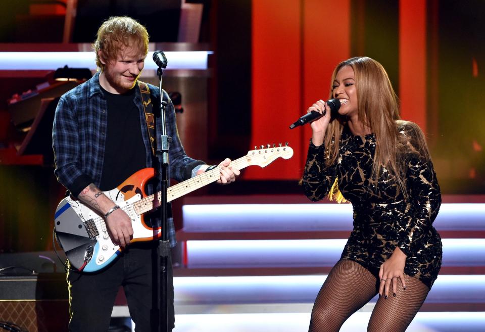  Ed Sheeran and Beyonce previous performed together at a Stevie Wonder tribute during the 2015 Grammy Awards