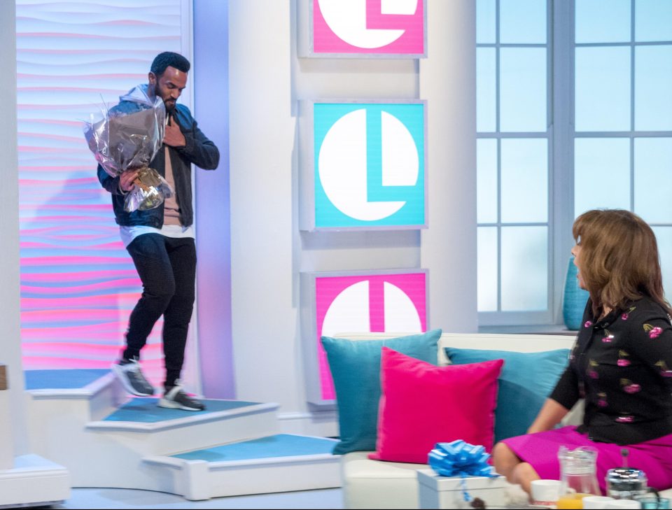  Lorraine Kelly was surprised by Craig David, who came on with a bouquet of flowers for her birthday