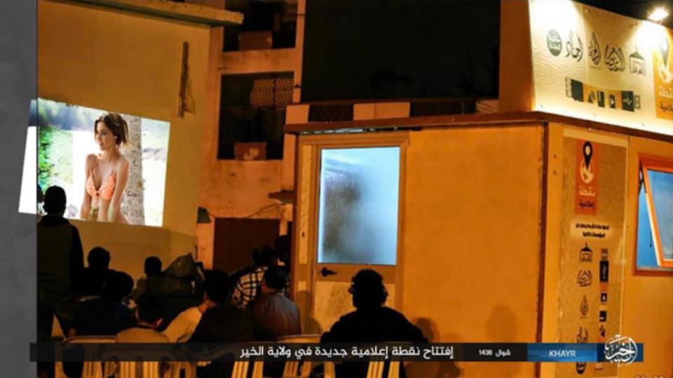  This ISIS image was supposed to show diligent jihadis watching propaganda... until Daeshgram worked its magic