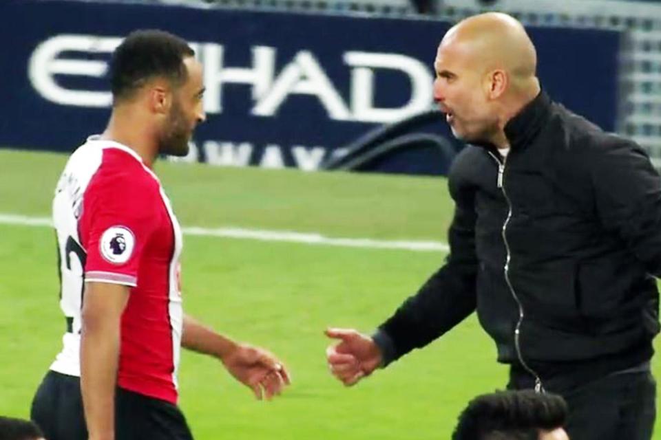  9secs... Cultured Pep Guardiola shouts 'and take me for a mug' at Nathan Redmond