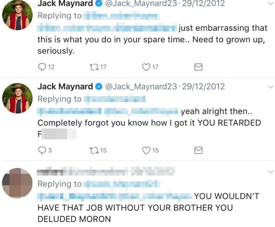  Jack called the bullies behaviour 'embarrassing'