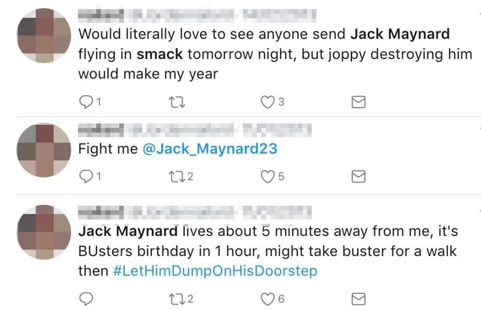  The troll encouraged people to attack Jack on a night out