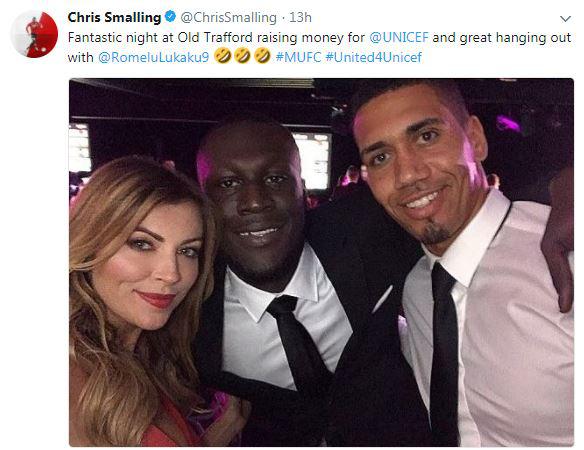  Chris Smalling made fun of Romelu Lukaku with this selfie alongside Stormzy