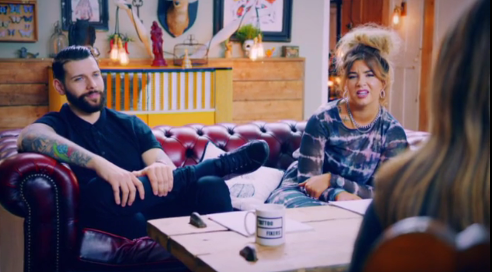  Lucy asked the Tattoo Fixers experts to help here get rid of the nasty reminder