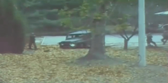  Footage has captured the moment North Korean soldiers opened fire on a defector