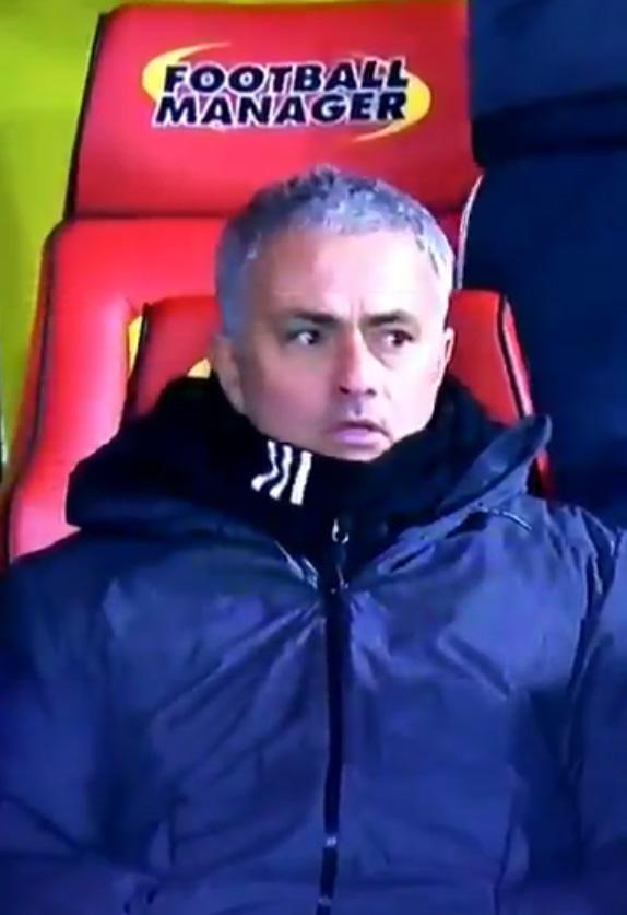  Jose Mourinho was stunned as Ashley Young scored a wonderful free-kick at former club Watford