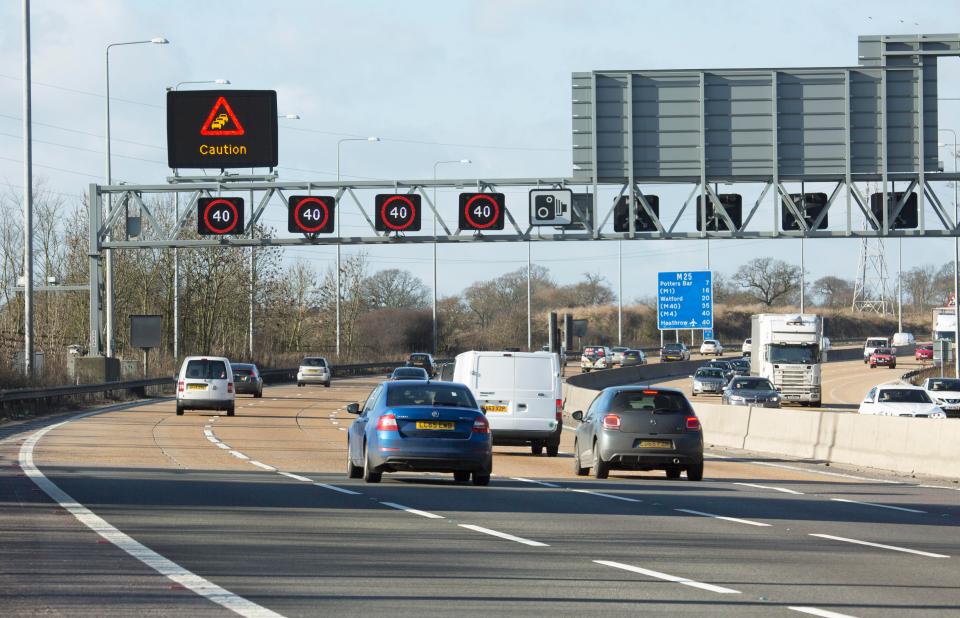  Smart motorways use variable speed limits - but cameras are on even if it's the national speed limit