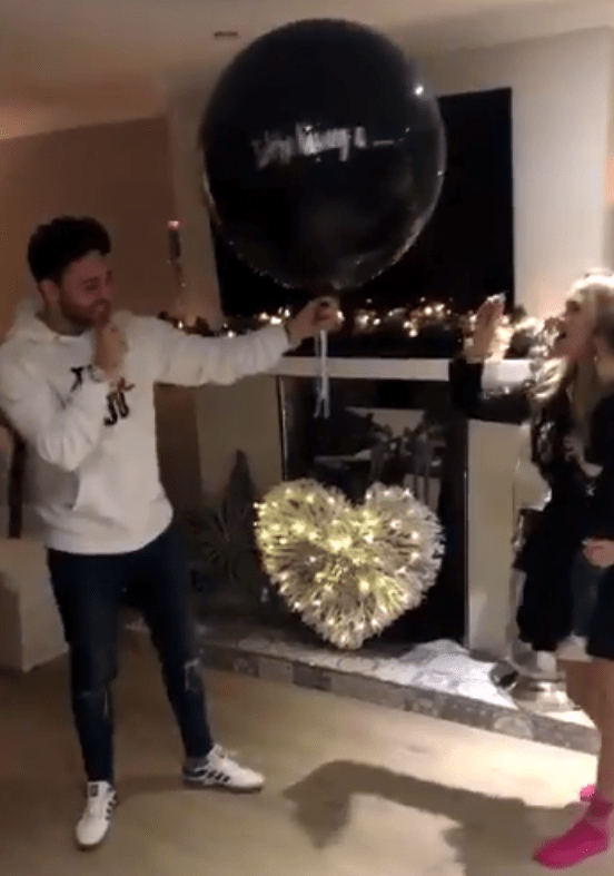  Adam and his wife Caroline Daly held a gender reveal party over Christmas