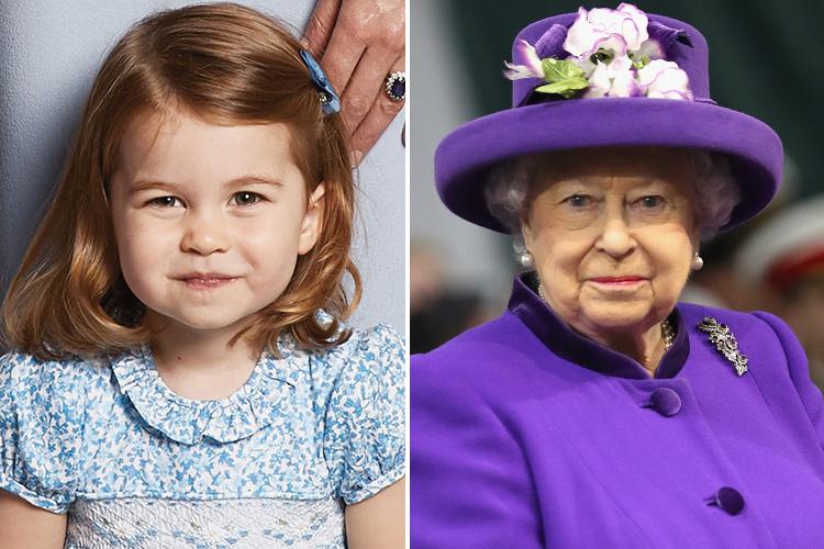 In the snap, Princess Charlotte looks remarkably similar to her grandmother the Queen