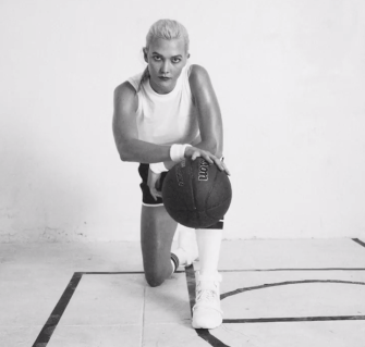  The striking blonde model proves her mettle as a sportswoman