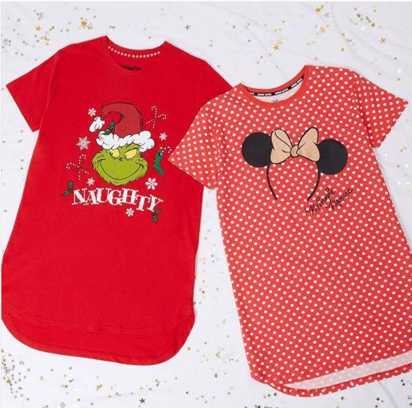 The Grinch and Minnie Mouse nightdresses for £5