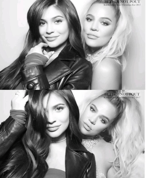  Kylie and Khloe posed together on Christmas Eve