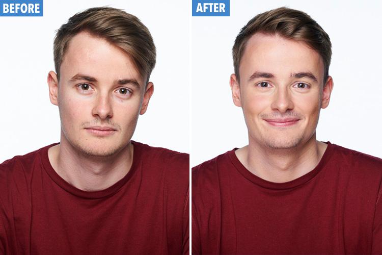 Tom looked renewed and sprightly after his make-over with our make-up artist