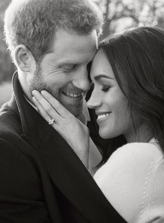  Harry and Meghan pose for a touching engagement photo which has been revealed today