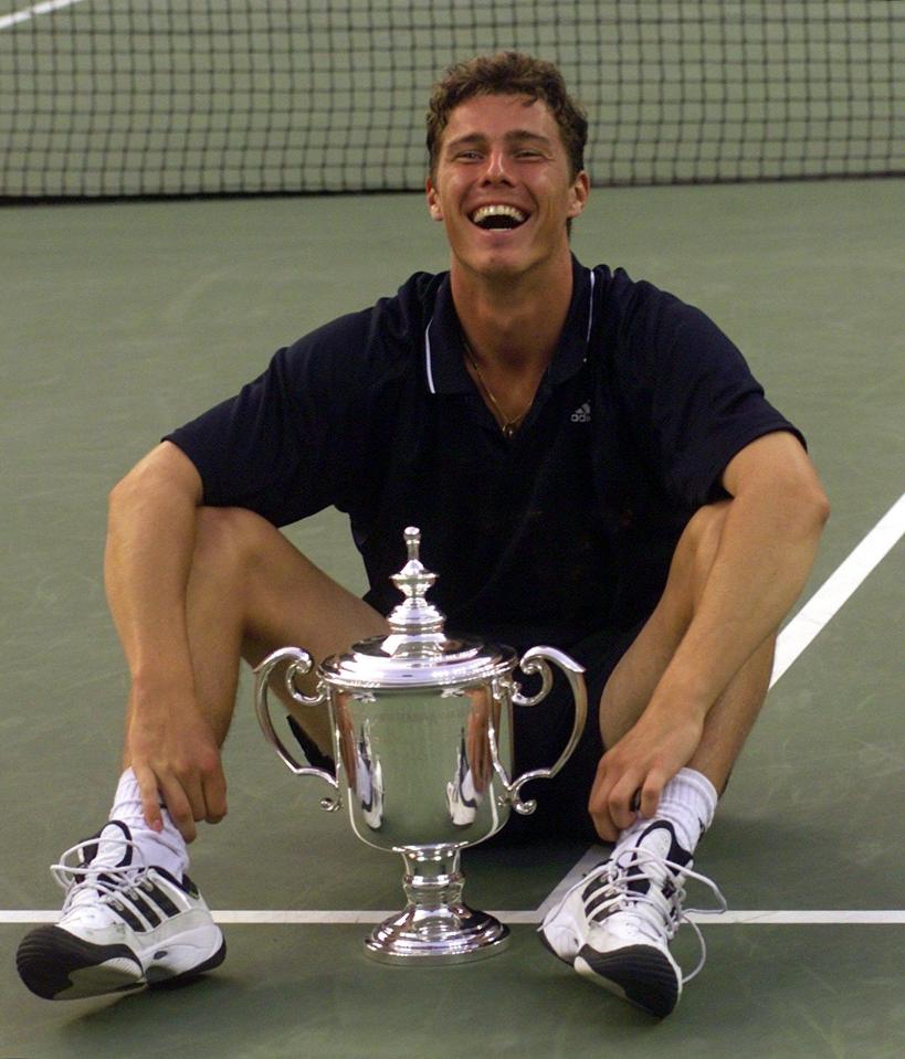  Marat Safin celebrates winning US Open in 2000 at age of just 20