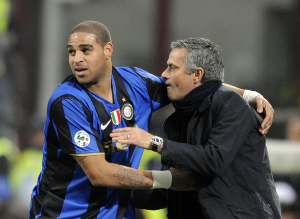  The former Inter Milan ace with coach Jose Mourinho