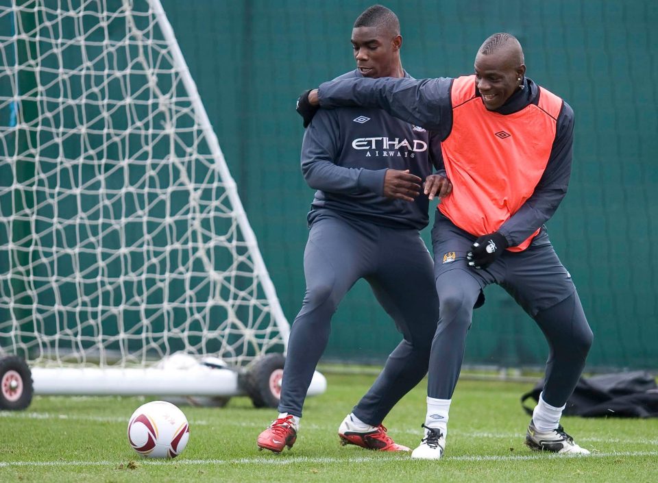  Balotelli was also involved in a bust-up with Micah Richards at City training