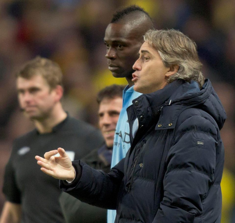  Balotelli and Roberto Mancini did not always get along