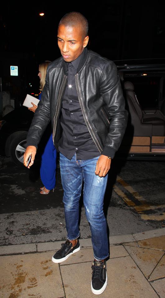  Ashley Young loves a leather jacket on a night out in the city