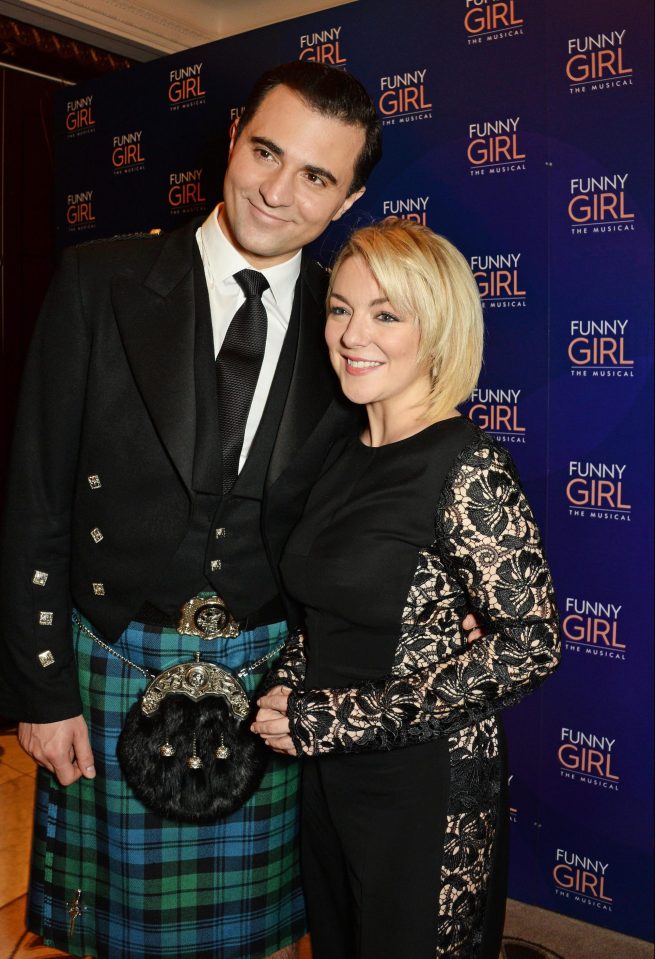  Dairus with Sheridan Smith on the red carpet for Funny Girl