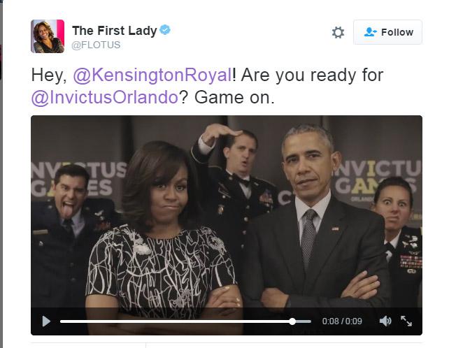  The First Lady also used her official social media channels to promote the Prince's project