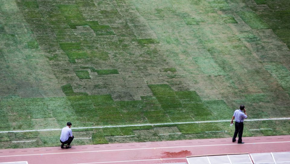  Man City were let down by a bad pitch in China