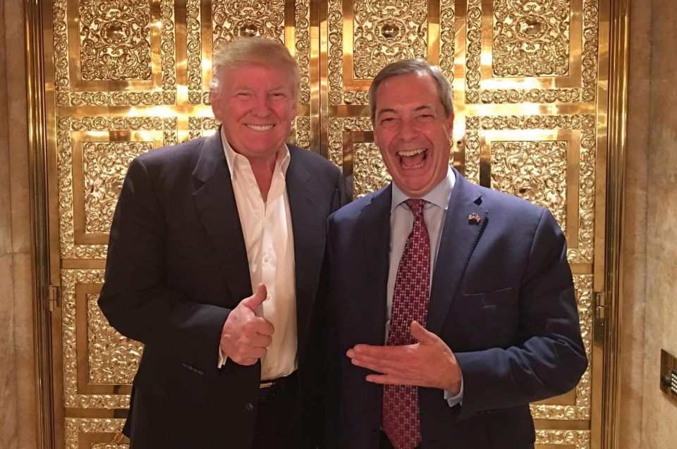  Nigel Farage has defended Donald Trump after his Britain First retweets