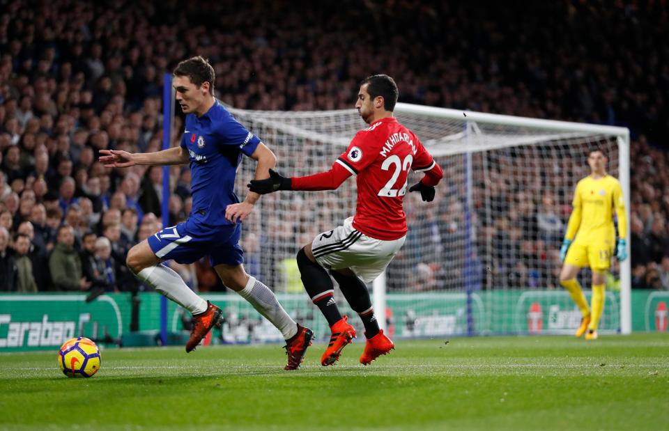  Henrikh Mkhitaryan has not started a game for United since their 1-0 defeat to Chelsea last month