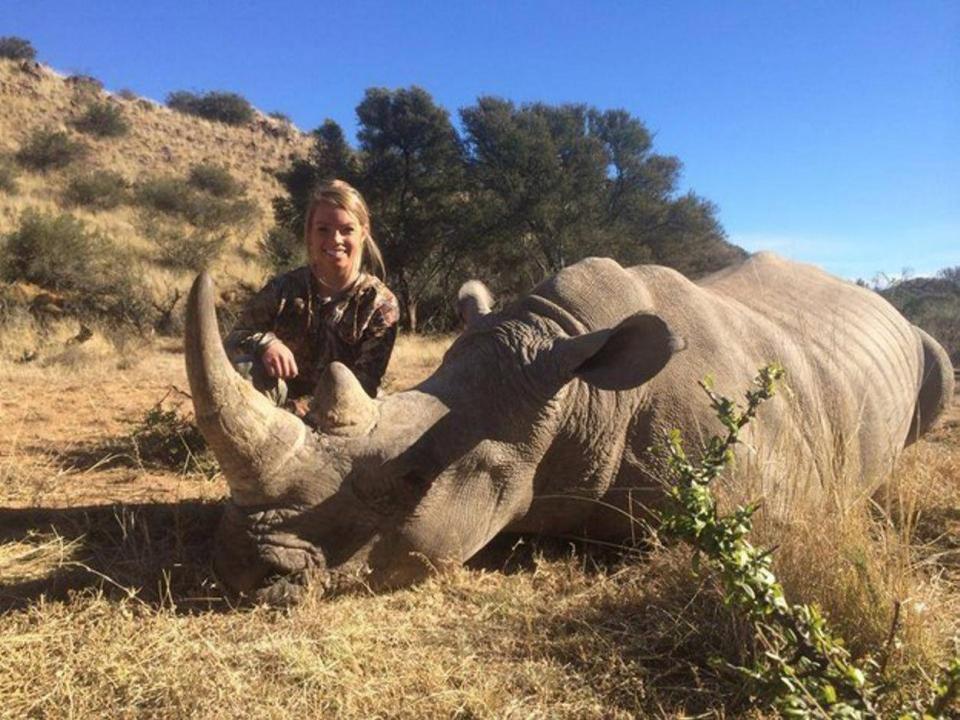  She was 14 when she was the youngest person to bag the 'Big Five' - white rhino, lion, leopard, elephant and buffalo - and has vowed never to stop killing