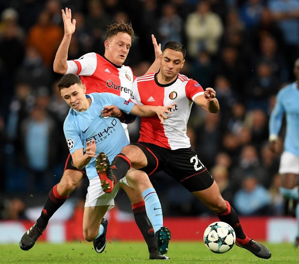  Phil Foden made his Manchester City debut against Feyenoord